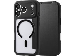 �G���R�� iPhone18 Pro �n�C�u���b�h�P�[�X �t���b�v�t �Ɍ� MAGKEEP �u���b�N PM-A26CMAGFPKBK
