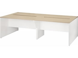 �G�����T �p�l���r���ʃ��[�N�e�[�u�� ��2400�~���s1200�~����720mm �V�� �i�`�������E�b�h�A�{�� �z���C�g FRP-2412-NW