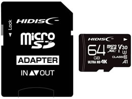 HIDISC microSDXCJ[h 64GB Class3 HDMCSDX64GCL10V