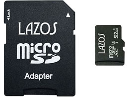 Lazos microSDXC[J[h 512GB L-B512MSD10-U3