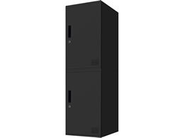 Netforce �L���[�{�C�h ���b�J�[ 2�l�p 1��2�i �V�����_�[�� ����600mm �X�`�[�� �u���b�N�~�u���b�N CUB3560S02-BKBK