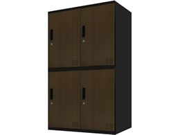 Netforce �L���[�{�C�h ���b�J�[ 4�l�p 2��2�i �V�����_�[�� ����600mm �X�`�[�� �u���b�N�~�_�[�N�u���E�� CUB3560S04BKDBR
