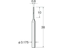 �����[�^�[ �c�C�X�g�h���� ���d���� �n�a mm :0.8�V�����N�a mm :3.175 T3008