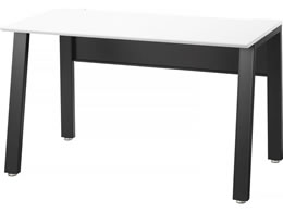 �G�����T ���[�N�e�[�u�� �΂ߋr �Жʃ^�C�v W1200�~D600�~H720mm �V�z���C�g �r�u���b�N LFK-1206-WB