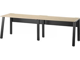 �G�����T ���[�N�e�[�u�� �΂ߋr �Жʃ^�C�v W2400�~D600�~H720mm �V�i�`������ �r�u���b�N LFK-2406-NB