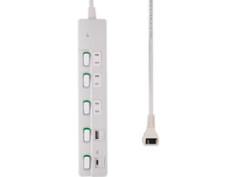 �����d�� PD�Ή� �X�C�b�`�tUSB�^�b�v 3m �� WLK-3223SUC(W)