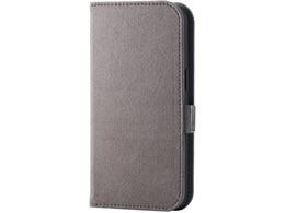 �G���R�� iPhone 16e �P�[�X �蒠�^ �O���[ PM-A25SPLFUSGY