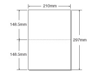 マルチプリンタ帳票 A4 白紙 2面 100枚 A4HF2-0