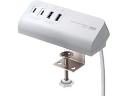 �T�����T�v���C USB PD�Ή��N�����v��AC�[�d�� PD65W C�~2+A�~2 �z���C�g ACA-PD106W