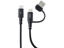 �T�����T�v���C USB2.0 Type-C�P�[�u�� C to A�ϊ��A�_�v�^�t�� PD60W �u���b�N KU-CCP60ACC10BK