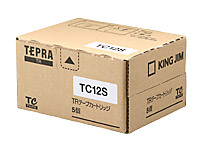 キングジム テプラTR用テープ 12mm 白 黒文字 5個 TC12S キングジム テプラTR用テープ 12mm 白 黒文字 5個 TC12S