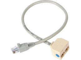 StarTech LAN�P�[�u������p�A�_�v�^�[ 2���� RJ45���W�����[����X�v���b�^ RJ45SPLITTER