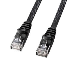 �T�����T�v���C �J�e�S��6�t���b�gLAN�P�[�u�� 10m �u���b�N LA-FL6-10BK