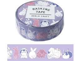 ���[���h�N���t�g �}�X�L���O�e�[�v �A�j�}�� rabbit 15mm�~7m 4��