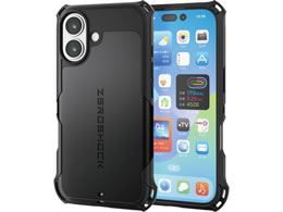 �G���R�� iPhone17 ZEROSHOCK�P�[�X �u���b�N PM-A25AZEROBK