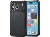 �G���R��/iPhone18 Pro ZEROSHOCK �Ɍ� �P�[�X MAGKEEP �u���b�N/PM-A26CZEROKMBK