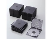 エレコム CD DVDスリムプラケース 2枚収納 50枚 クリアブラック