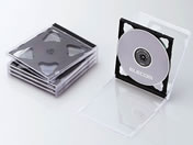 エレコム CD DVDプラケース 2枚収納 ブラック 5枚 CCD-JSCNW5BK