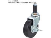 ユーエイ/差し込み式 自在 キャスター ゴム 車輪径40mm ストッパー付き Lタイプ LTF-S型 パイプ径16 LTF-40RS-16