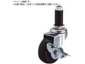 ユーエイ/差し込み式 自在 キャスター ゴム 車輪径65mm ストッパー付き Lタイプ LTF-S型 パイプ径16 LTF-65RHS-16
