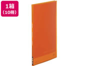 キングジム/シンプリーズ クリアーファイル(透明)A4 10P オレンジ 10冊