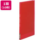 キングジム/シンプリーズ クリアーファイル(透明)A4 20ポケット 赤 10冊