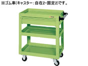 G)サカエ/ニューCSスーパーワゴンW600 引出付 グリーン/CSWA-607C