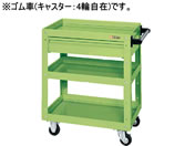 G)サカエ/ニューCSスーパーワゴンW600 引出付 グリーン/CSWA-607CJ