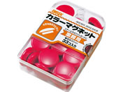 ミツヤ/カラーマグネット 30mm 33個入 赤 M20389/BX3-51-RD