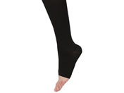 アルケア/アンシルク2(ハイソックス)つま先無 圧迫機能ストッキング・ソックス 24-6851-06 20282(L)ブラック