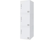 Netforce/�L���[�{�C�h ���b�J�[ 3�l�p 1��3�i �V�����_�[�� ����450mm �X�`�[�� �z���C�g�~�z���C�g/CUB3545S03-WHWH