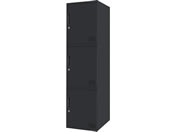 Netforce/�L���[�{�C�h ���b�J�[ 3�l�p 1��3�i �V�����_�[�� ����450mm �X�`�[�� �u���b�N�~�u���b�N/CUB3545S03-BKBK