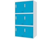 Netforce/�L���[�{�C�h ���b�J�[ 6�l�p 2��3�i �V�����_�[�� ����450mm �X�`�[�� �z���C�g�~�u���[/CUB3545S06-WHBL