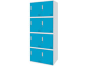 Netforce/�L���[�{�C�h ���b�J�[ 8�l�p 2��4�i �V�����_�[�� ����450mm �X�`�[�� �z���C�g�~�u���[/CUB3545S08-WHBL