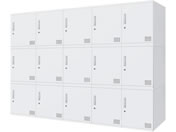 Netforce/�L���[�{�C�h ���b�J�[ 15�l�p 5��3�i �V�����_�[�� ����450mm �X�`�[�� �z���C�g�~�z���C�g/CUB3545S15-WHWH