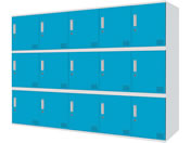 Netforce/�L���[�{�C�h ���b�J�[ 15�l�p 5��3�i �V�����_�[�� ����450mm �X�`�[�� �z���C�g�~�u���[/CUB3545S15-WHBL