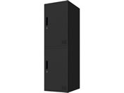 Netforce/�L���[�{�C�h ���b�J�[ 2�l�p 1��2�i �V�����_�[�� ����600mm �X�`�[�� �u���b�N�~�u���b�N/CUB3560S02-BKBK