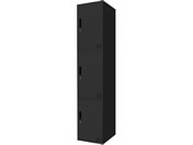 Netforce/�L���[�{�C�h ���b�J�[ 3�l�p 1��3�i �V�����_�[�� ����600mm �X�`�[�� �u���b�N�~�u���b�N/CUB3560S03-BKBK