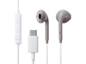 エレコム/USB Type-C イヤホン 有線 インナーイヤー型 マイク付き 通話可能 DAC搭載 高音質 音量調節 1.2m ピンクグレージュ