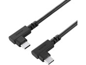 エレコム/USB Type-C ケーブル 両端L字 やわらか 240W PD EPR USB2.0 480Mbps 1m/U2C-CLLEY10NBK
