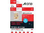 G)エーワン/ラベルシール プリンタ兼用 強粘着タイプ 12面 四辺余白付 角丸 18シート/78812