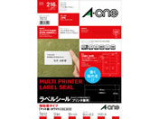 G)エーワン/ラベルシール プリンタ兼用 強粘着タイプ 12面 四辺余白付 18シート/78212