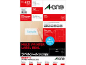 G)エーワン/ラベルシール プリンタ兼用 強粘着タイプ 24面 上下余白付 18シート/78324