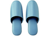 テンダイ/シボナシレザー風スリッパ ライトブルー M 1パック(5足組入)/66-0037-17