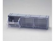 エスコ/マルチストール 3列 クリスタル 600×155×175mm/EA957AA-3