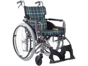 カワムラサイクル/車いす 背折れ モダン Aスタイル 緑チェック/KMD-A22-40-M