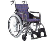 カワムラサイクル/車いす 背折れ モダン Aスタイル 紫チェック/KMD-A22-40-H