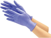 川西工業 ニトリル使いきり極薄手袋 粉なし ブルー S 100枚