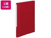 G)コクヨ/クリヤーブック(NEOS)固定式A4 40ポケット カーマインレッド10冊