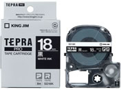 キングジム PRO用テープ ビビット 18mm 黒 白文字 SD18K